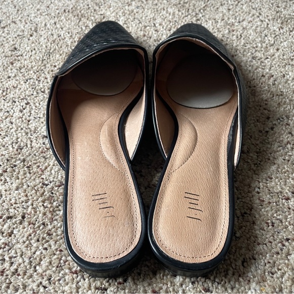 J. Jill Textured Leather Mules 10 Black - Picture 7 of 10